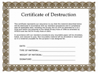 Certificate of Destruction in LA